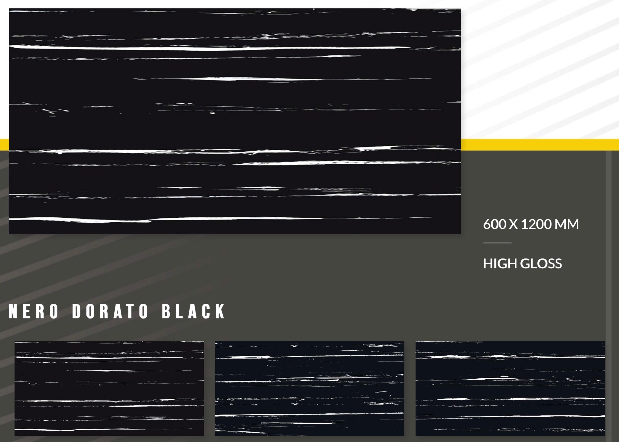 NERO DORATO BLACK -  PORCELAIN TILE 